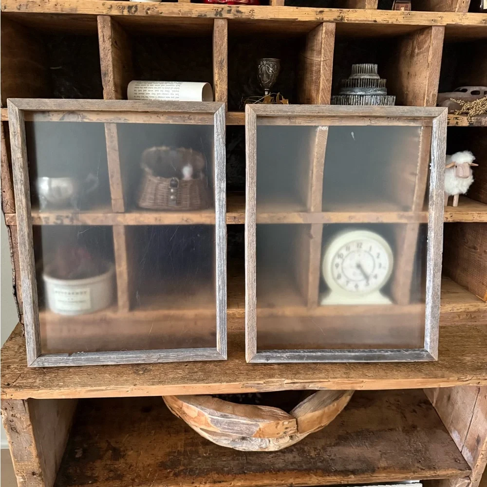 (2) Rustic Farmhouse Frames With Plexiglass